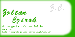 zoltan czirok business card